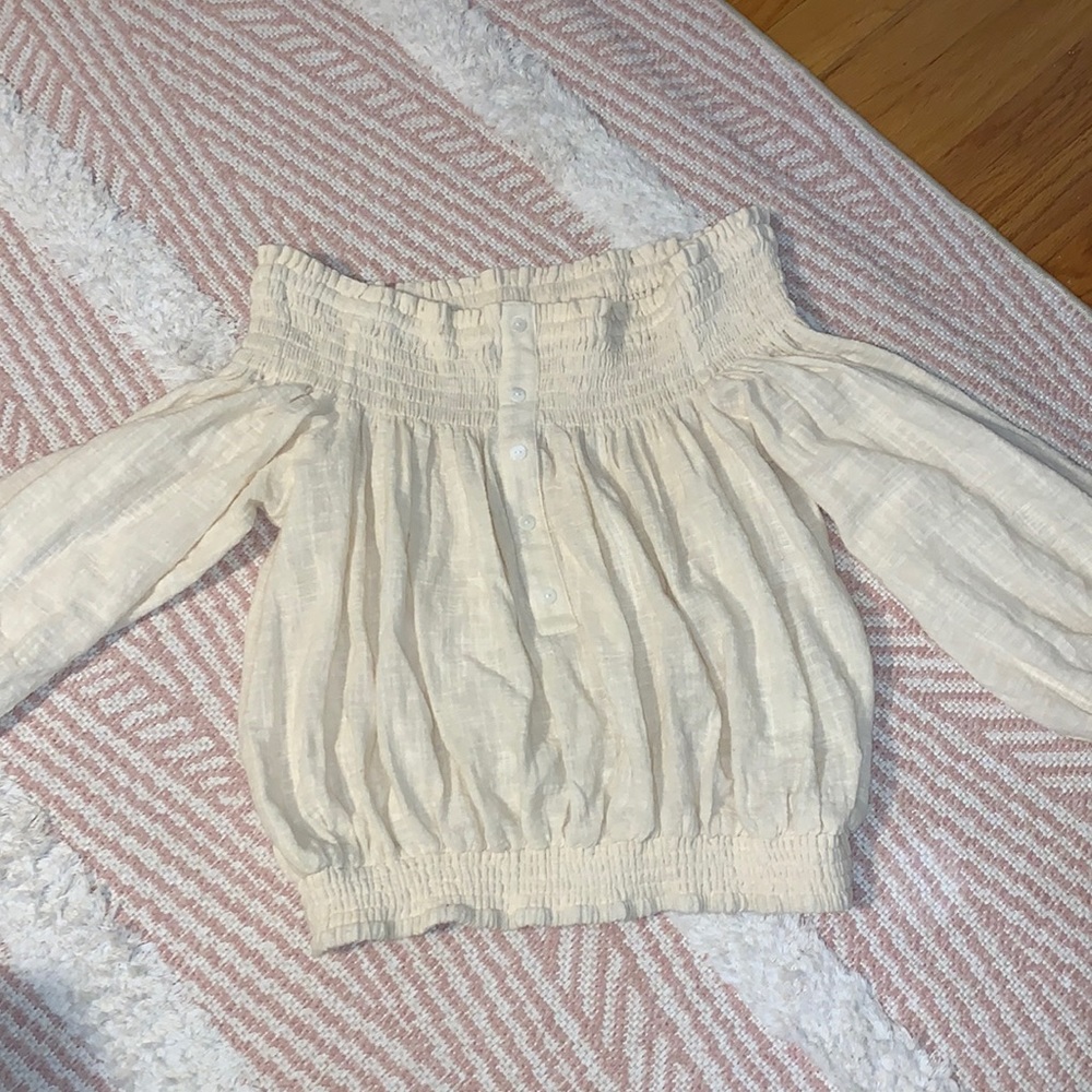 Off the shoulder crème top